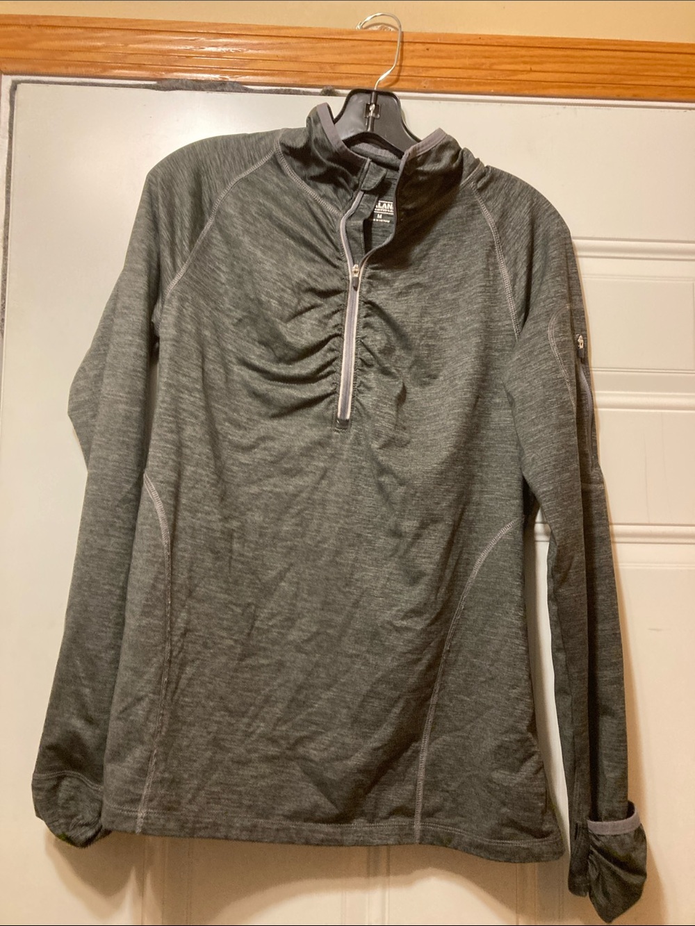 Heather‎ Gray Quarter-Zip Athletic Pullover M